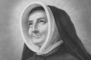 św. Magdalena Zofia Barat Święta Magdalena Zofia Barat na czarno-białym portrecie w zakonnym welonie