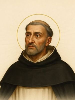 Portret błogosławionego Jakuba Bianconi w habicie dominikańskim.