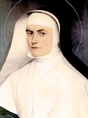 Święta Joanna Antyda Thouret dziewica i zakonnica w stroju zakonnym.