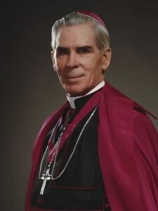 Błogosławiony Fulton Jan Sheen portret biskupa.