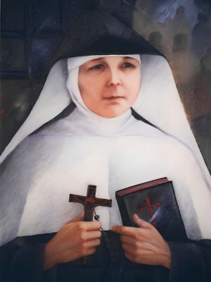 Bł. Maria Antonina Kratochwil zakonnica z krzyżem i ksiązką.