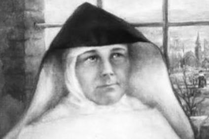 Bł. Maria Antonina Kratochwil czarno-białe zbliżenie na twarz.